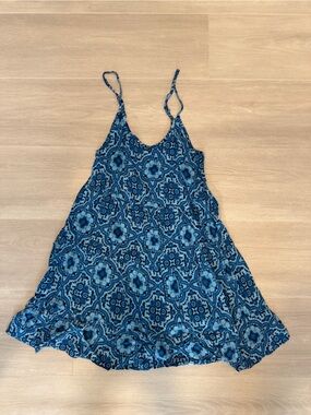 Blue Patterned Women's mini dress